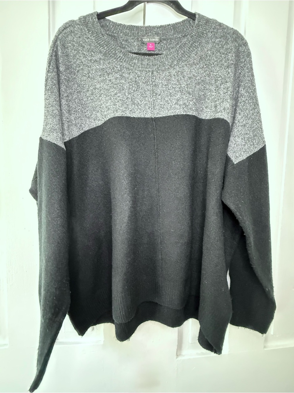 Vince Camuto Colorblock Knit Crewneck Sweater - XL